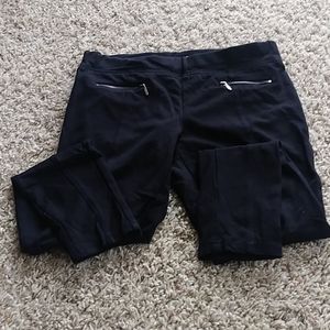 Zipper slim leggings